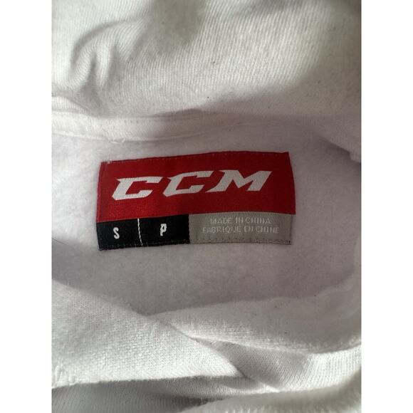 CCM Senior Pullover Men’s Size Small Hoodie F6838 White & Green - Picture 5 of 9